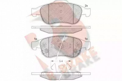 R BRAKE rb2228 -  Комплект тормозных колодок, дисковый тормоз